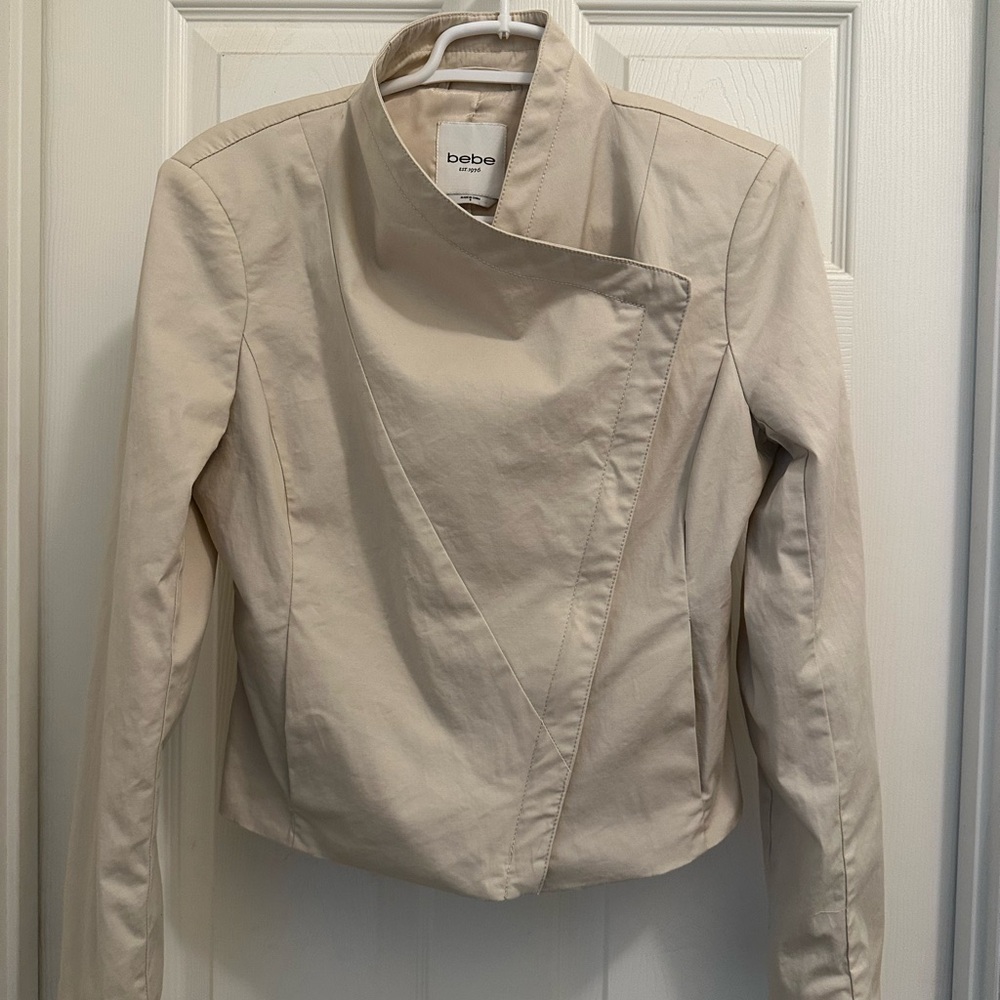 Bebe beige moto jacket